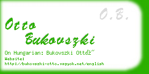 otto bukovszki business card
